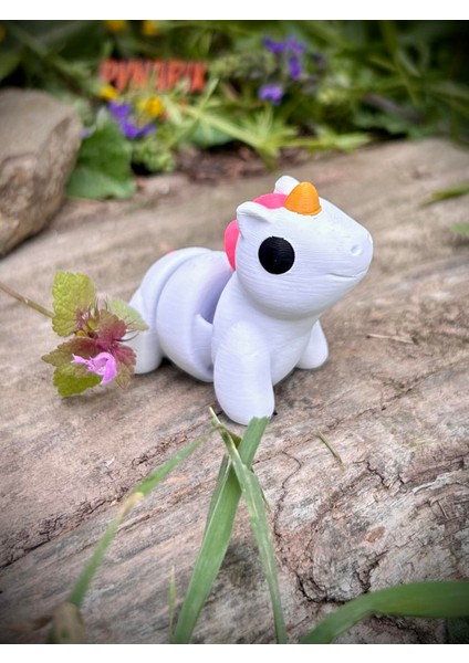 Unicorn Oyuncak - Fantastik Dünyaların Sihirli Sembolü💗 Rose 🦄!3d Hareketli Organik Model - Orta Boy fırsatları