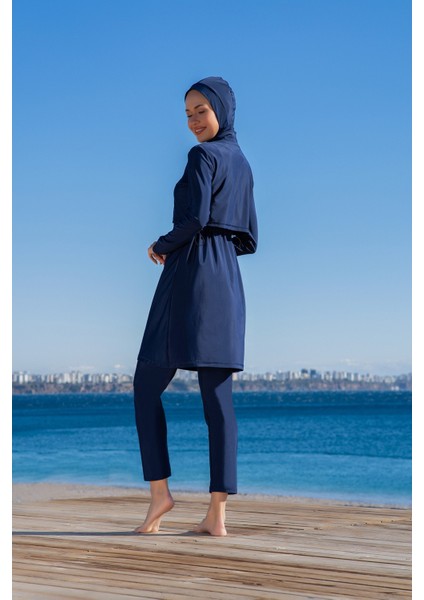 25204-2 Crop Model Lycra Kumaş Tesettür Mayo modelleri