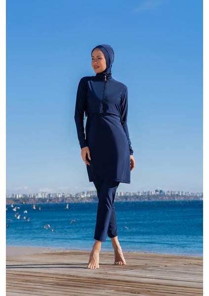 25204-2 Crop Model Lycra Kumaş Tesettür Mayo fırsatları