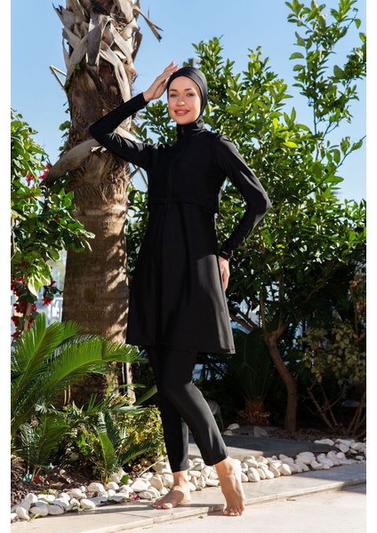 25204-1 Crop Model Lycra Kumaş Tesettür Mayo fiyatları