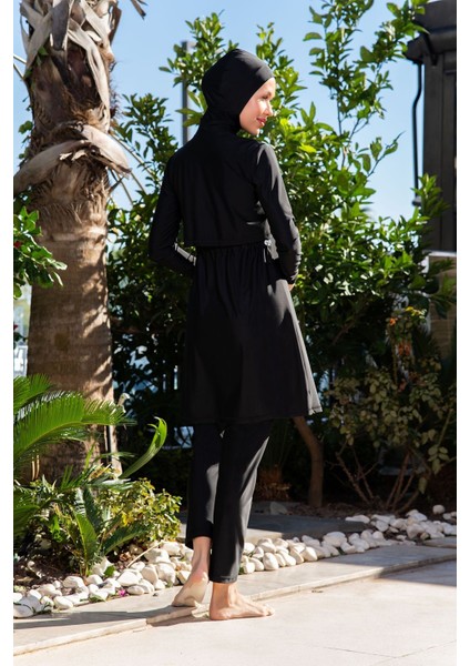 25204-1 Crop Model Lycra Kumaş Tesettür Mayo modelleri