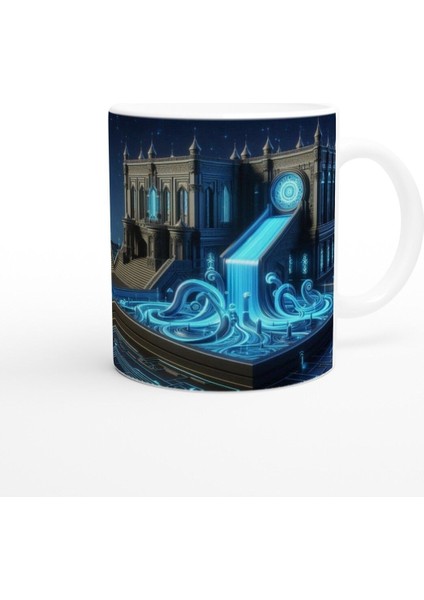 Kova Burcu Baskılı Kahve Kupası - Burçlar Krallığı Şatosu Vs2 modelleri
