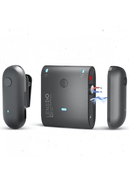 318C Iı Siyah Kablosuz Tekli Yaka Mikrofonu Seti