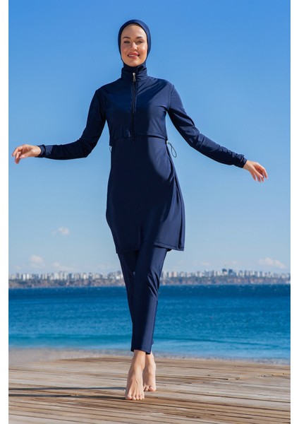 25204-2 Crop Model Lycra Kumaş Tesettür Mayo fiyatları