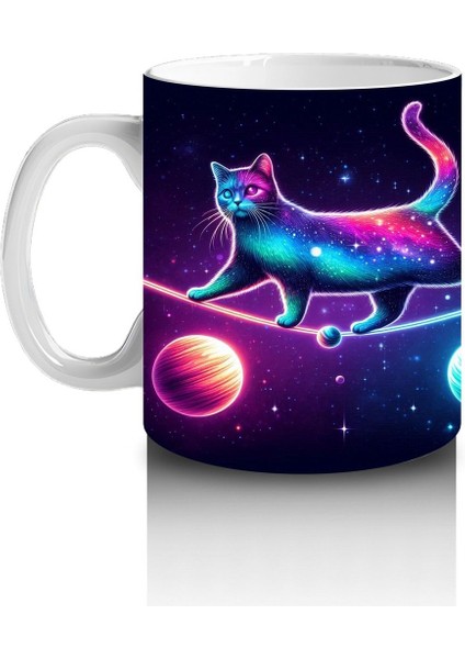 Çocuklara Sütü Sevdiren Yıldızlararası Kediler Kupa Bardak