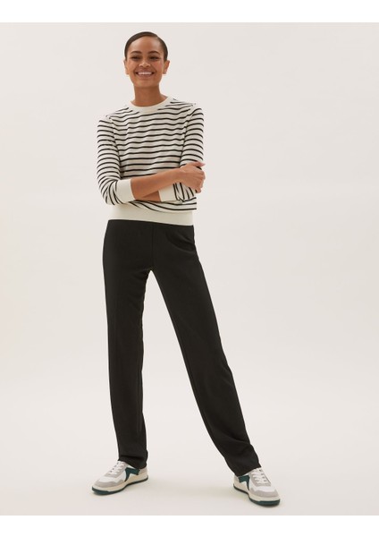 Straight Leg Örme Pantolon fırsatları