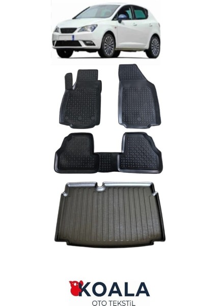 Seat Ibıza 2009-2016 Hb 3 Kapı / 5 Kapı Koala Havuzlu Paspas ve Bagaj Havuzu