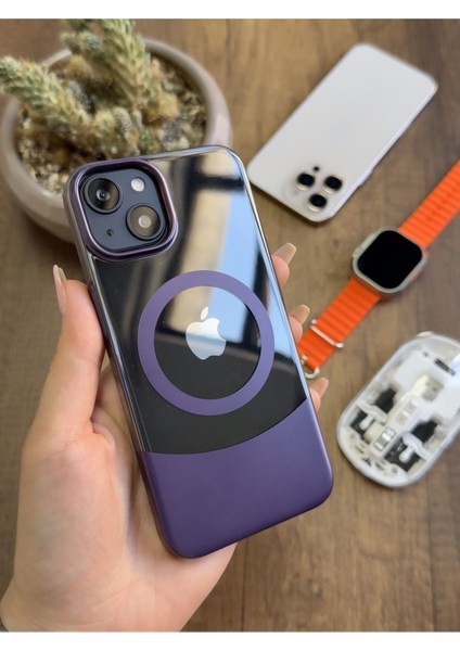 iPhone 13/14 Magsafe Uyumlu Mika Sararmaz Kılıf SOOCASE720