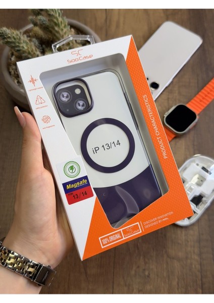 iPhone 13/14 Magsafe Uyumlu Mika Sararmaz Kılıf SOOCASE720 indirimleri
