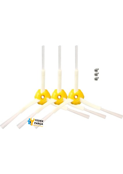 Aeroflow Irobot Uyumlu Roombaa 600 Serisi Süpürge Yan Fırça 3'lü Paket modelleri