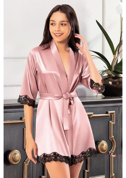 2118 Kadın Vızon Saten Sabahlık
