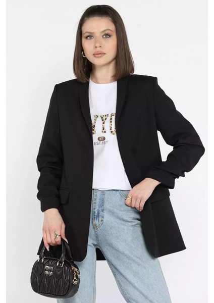Kol Büzgülü Kadın Blazer Ceket P-00015578