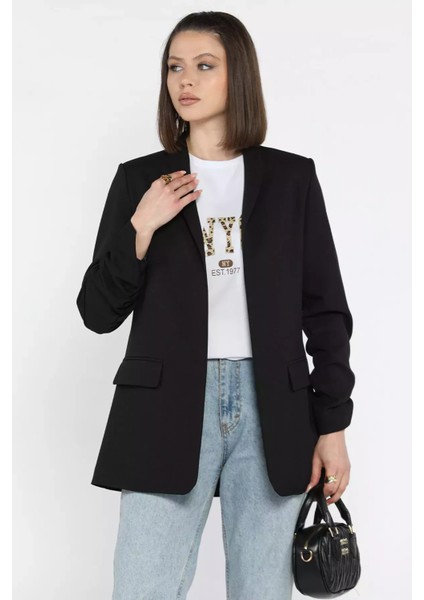 Kol Büzgülü Kadın Blazer Ceket P-00015578 fiyatları