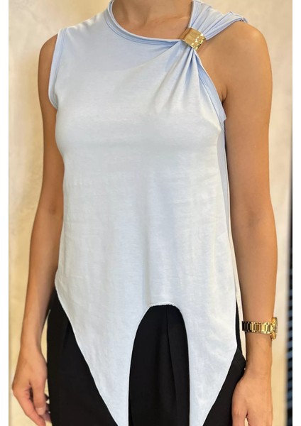 Ön Bağlamalı Omuz Tokalı Kadın Bluz P-00017885 fırsatları