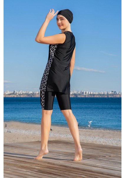 25225-2 Cuplu 0 Kol Yarı Tesettür Mayo fiyatları