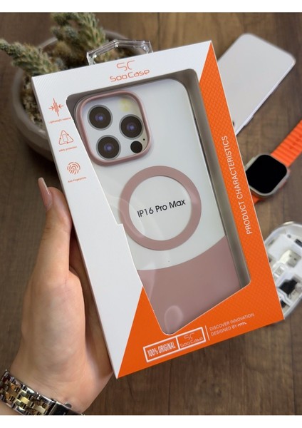 iPhone 16 Pro Max Magsafe Uyumlu Mika Sararmaz Kılıf SOOCASE720 indirimleri