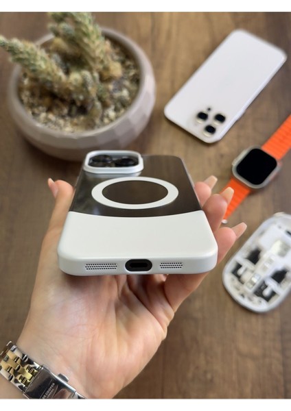 iPhone 16 Pro Max Magsafe Uyumlu Mika Sararmaz Kılıf SOOCASE720 modelleri