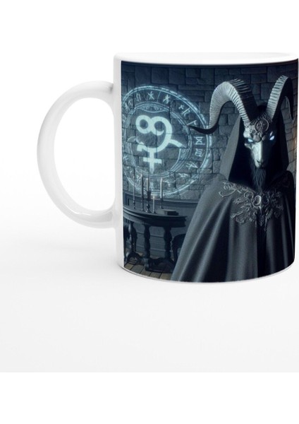 Oğlak Burcu Baskılı Kahve Kupası - Zodyak Maskeli Balo Vs2