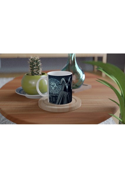 Oğlak Burcu Baskılı Kahve Kupası - Zodyak Maskeli Balo Vs2 fırsatları
