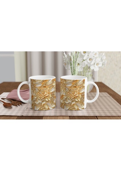 Altın Vurgulu Lüks Çiçekli Kupa Bardak indirimleri