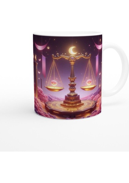 Terazi Burcu Baskılı Kahve Kupası - Burçlar Krallığı Şatosu Vs2 modelleri