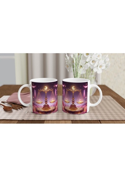 Terazi Burcu Baskılı Kahve Kupası - Burçlar Krallığı Şatosu Vs2 indirimleri