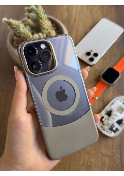 iPhone 14 Pro Max Magsafe Uyumlu Mika Sararmaz Kılıf SOOCASE720