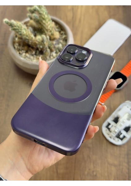 iPhone 14 Pro Max Magsafe Uyumlu Mika Sararmaz Kılıf SOOCASE720 fırsatları