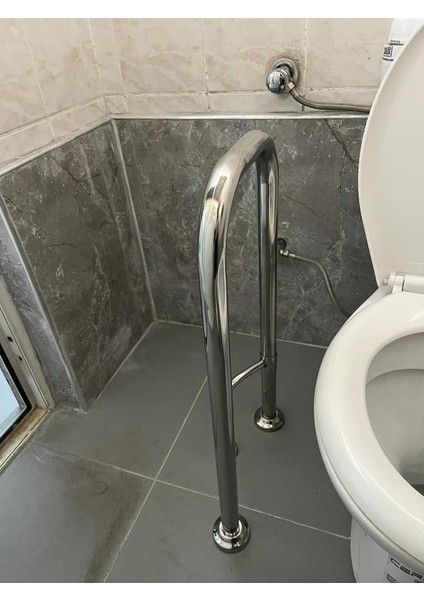 Paslanmaz Krom Çift Ayak Sabit Tutunma Barı Destekli fırsatları