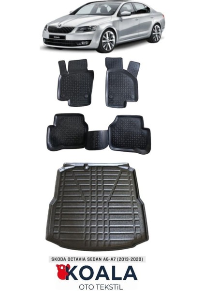 Skoda Octavia Havuzlu Paspas ve Bagaj Havuzu 2013-2019