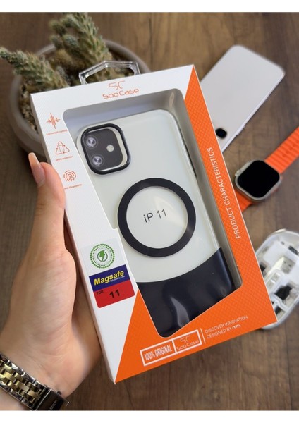 iPhone 11 Magsafe Uyumlu Mika Sararmaz Kılıf SOOCASE720 indirimleri