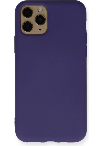 iPhone 11 Pro Max Kılıf Nano Içi Kadife Silikon - Mor