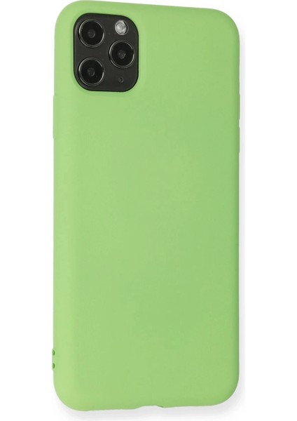 iPhone 11 Pro Max Kılıf Nano Içi Kadife Silikon - Yeşil modelleri