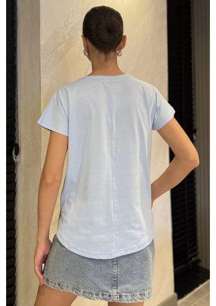 Çiçek Aplikeli Tişört P-00017883 modelleri