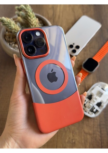 iPhone 14 Pro Max Magsafe Uyumlu Mika Sararmaz Kılıf SOOCASE720