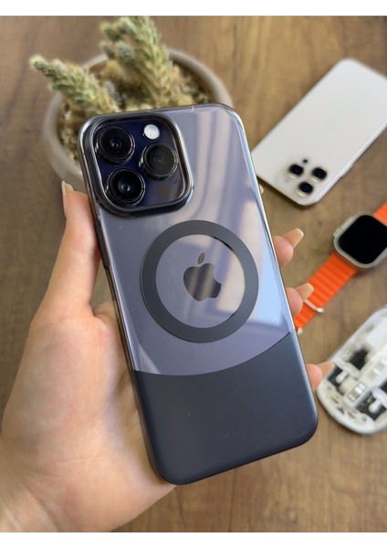iPhone 14 Pro Max Magsafe Uyumlu Mika Sararmaz Kılıf SOOCASE720