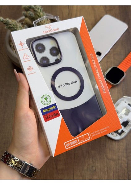 iPhone 16 Pro Max Magsafe Uyumlu Mika Sararmaz Kılıf SOOCASE720 indirimleri