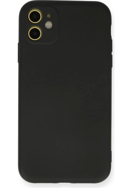iPhone 11 Kılıf Nano Içi Kadife Silikon - Siyah