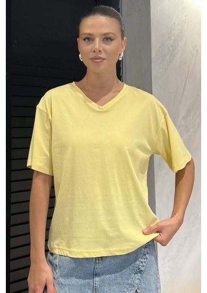 V Yaka Basıc Tişört P-00017881 fiyatları