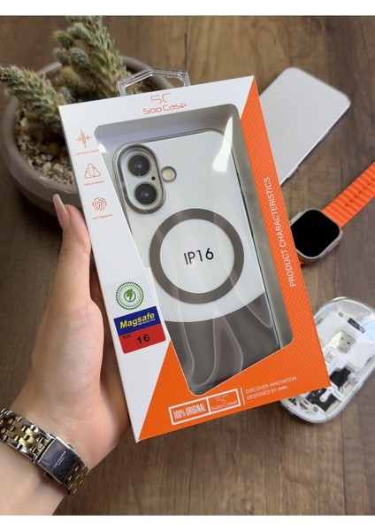 iPhone 16 Magsafe Uyumlu Mika Sararmaz Kılıf SOOCASE720 indirimleri