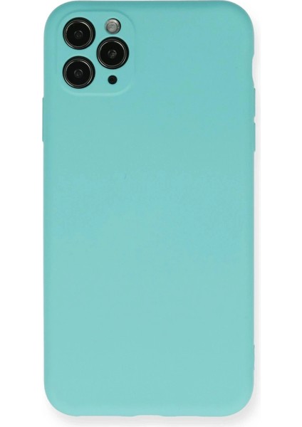 iPhone 11 Pro Max Kılıf Nano Içi Kadife Silikon - Turkuaz