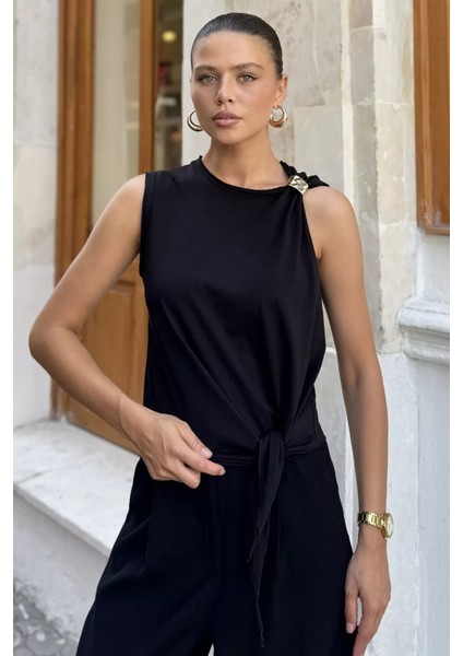 Ön Bağlamalı Omuz Tokalı Kadın Bluz P-00017885 fiyatları