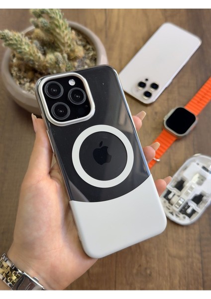 iPhone 15 Pro Max Magsafe Uyumlu Mika Sararmaz Kılıf SOOCASE720