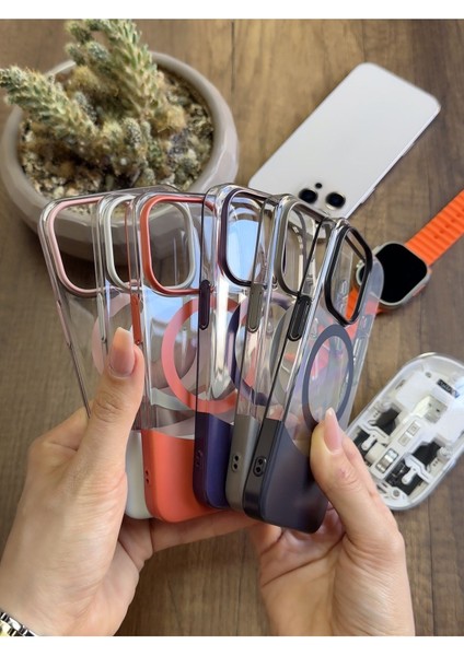 iPhone 15 Pro Max Magsafe Uyumlu Mika Sararmaz Kılıf SOOCASE720