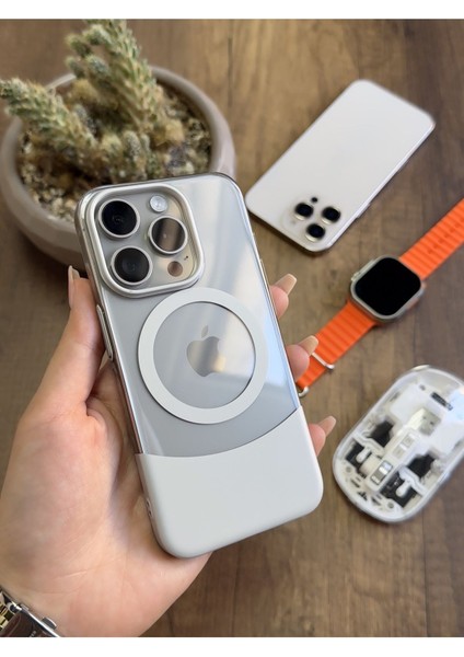 iPhone 16 Pro Magsafe Uyumlu Mika Sararmaz Kılıf SOOCASE720