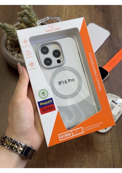 iPhone 16 Pro Magsafe Uyumlu Mika Sararmaz Kılıf SOOCASE720 indirimleri