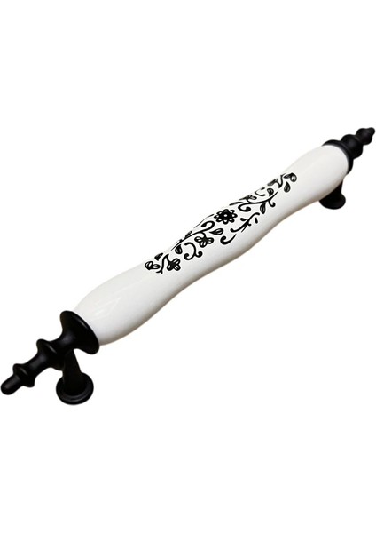 Porselen Kulp 128MM(12.8CM) Siyah Sarmaşık Ayak Siyah Mobilya Çekmece Kapak Kulbu fiyatları