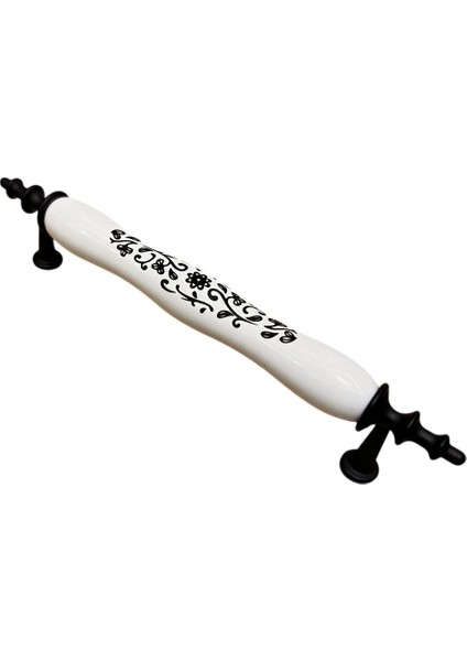 Porselen Kulp 128MM(12.8CM) Siyah Sarmaşık Ayak Siyah Mobilya Çekmece Kapak Kulbu modelleri