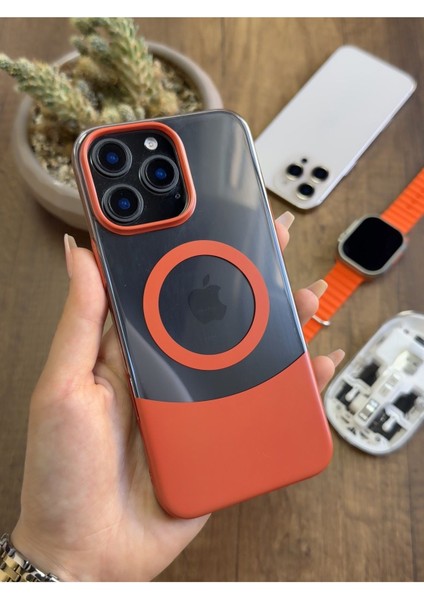 iPhone 16 Pro Max Magsafe Uyumlu Mika Sararmaz Kılıf SOOCASE720