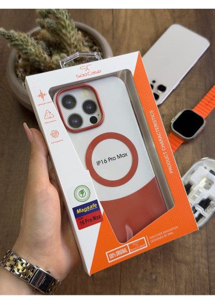 iPhone 16 Pro Max Magsafe Uyumlu Mika Sararmaz Kılıf SOOCASE720 indirimleri